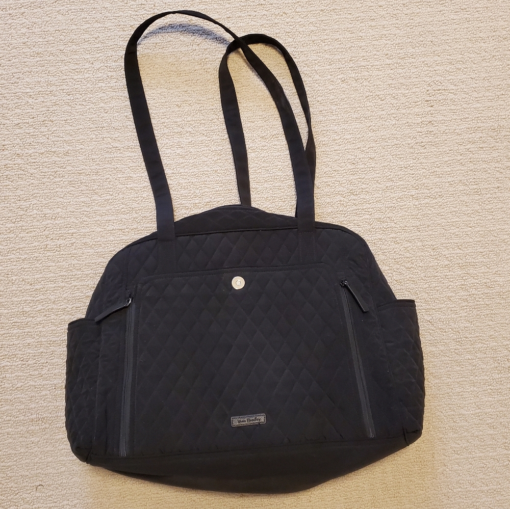 Vera Bradley black quilted diaper bag